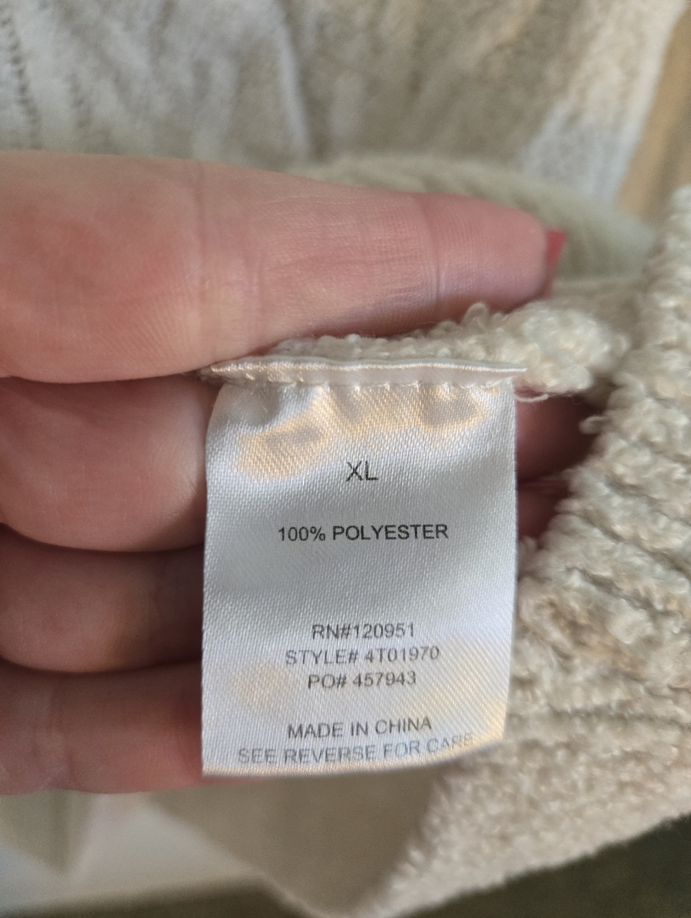 Pink Rose White Knit Lounge Sweater Size XL - Picture 3 of 4